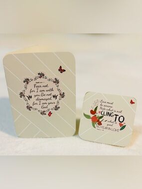 Religious/Spiritual Hand Crafted Floral Notecards with Bible Verses